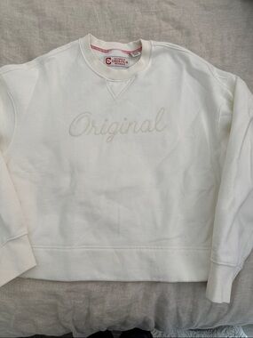 Chick-fil-A 'Original' White Croptop Crewneck Sweatshirt